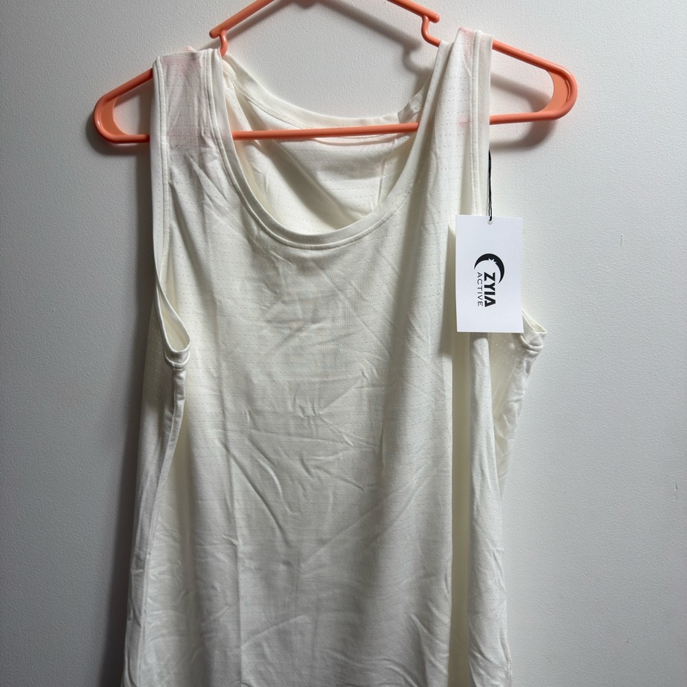 ZYIA Women's White Tank Top